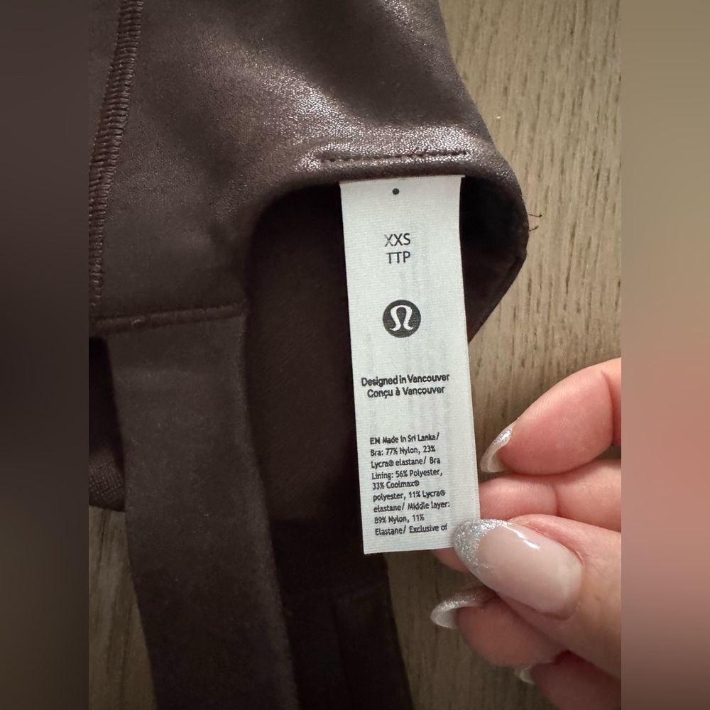 NWT Lululemon Everlux Longline Workout Bra Light Support, A/B Cup *Matte Foil - Picture 6 of 7